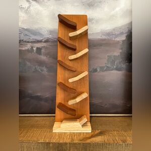 QToys Zig Zag Racing CLASSIC WOODEN FLIP CAR RACE TRACK